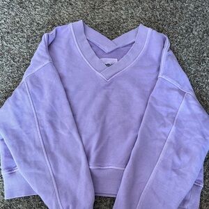 Aerie oversized sweatshirt in purple